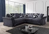 Shannon Large Corner Sofa Black & Grey
